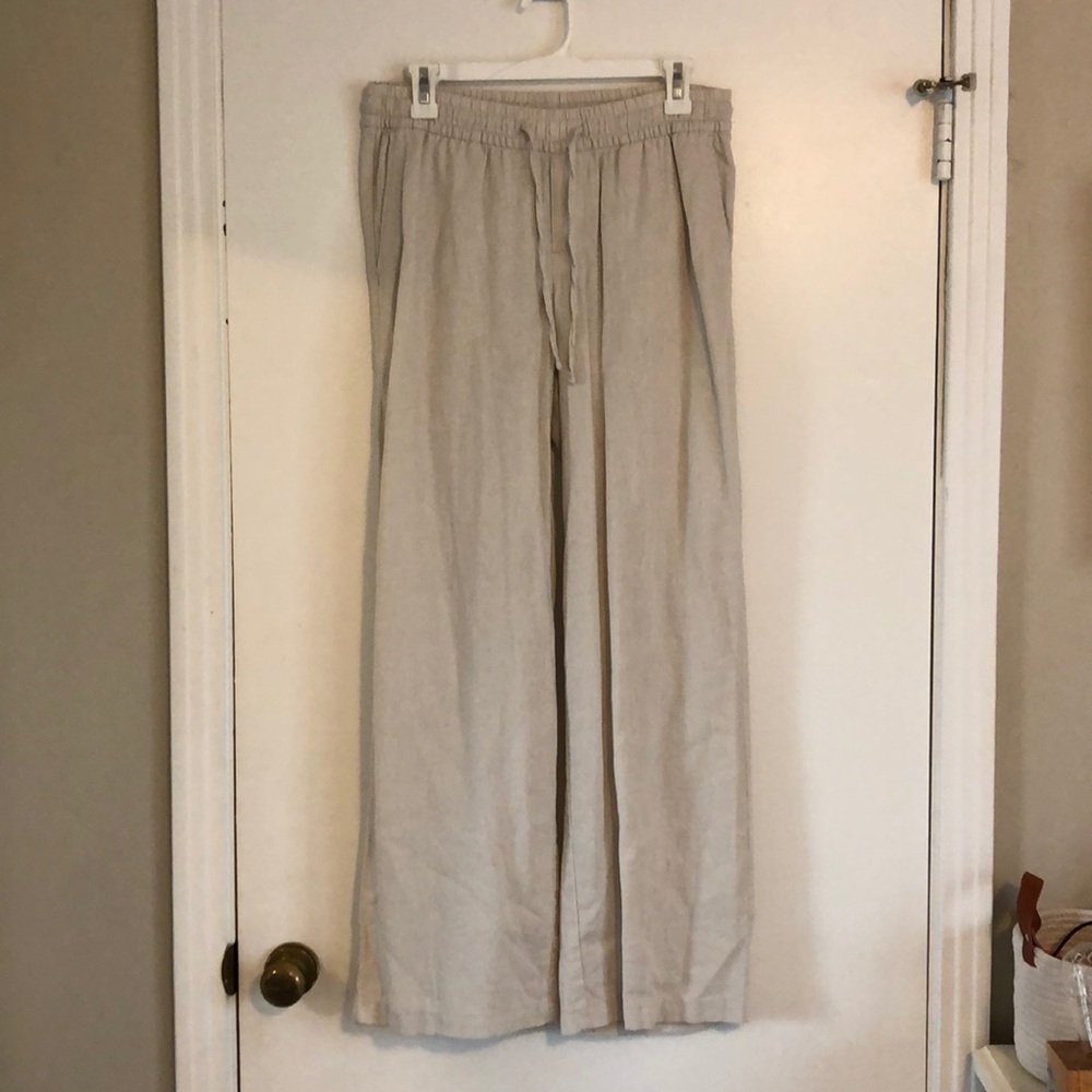 Linen drawstring pants